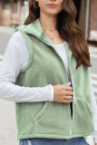 Zipper Design Fleece Vest 