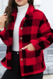 Plaid Leopard Fleece Coat 