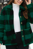 Plaid Leopard Fleece Coat 