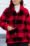 Plaid Leopard Fleece Coat 