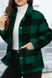 Plaid Leopard Fleece Coat 