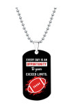 American Football Pattern Necklace 