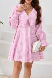 Plaid Ruffle MIni Dress 