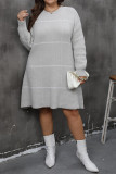 Plus Size Knitting Sweater Dress 