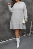 Plus Size Knitting Sweater Dress 