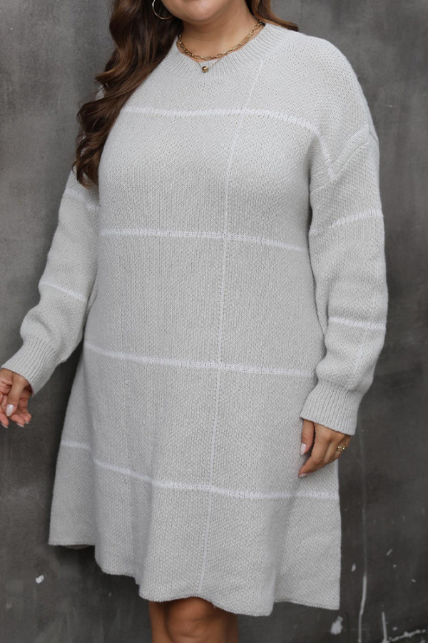 Plus Size Knitting Sweater Dress 