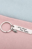 Give Blood Play Rugby Keychain 