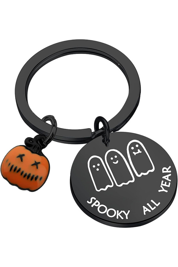 Halloween Ghost Pumpkin Keychain