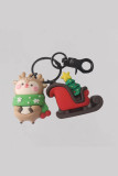 Christmas Santa and Trees Keychain 