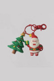 Christmas Santa and Trees Keychain 