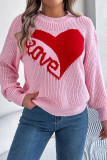 LOVE Heart Pattern Knitting Sweater 