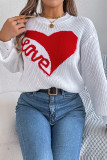 LOVE Heart Pattern Knitting Sweater 