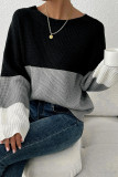 Color Block Knitting Top 