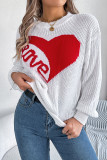 LOVE Heart Pattern Knitting Sweater 