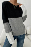 Color Block Knitting Top 