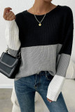Color Block Knitting Top 