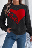 LOVE Heart Pattern Knitting Sweater 