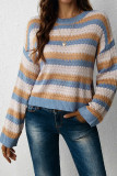 Rainbow Knitting Color Block Top 