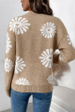 Daisy Khaki Knitting Sweater 