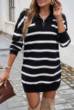 Stripes Color Block Sweater Dress 