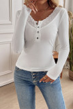 Lace Splicing Ribbed Knitting Slim Top 