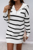 Stripes Color Block Sweater Dress 