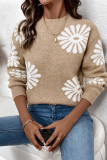 Daisy Khaki Knitting Sweater 