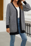 Stripes Front Open Cardigan 