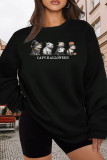 Halloween Capybara Print Graphic Sweatshirt