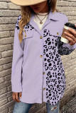 Leopard Button Up Coat 