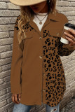 Leopard Button Up Coat 