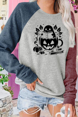 Bookish Ghost Pumpkin Long Sleeves Top