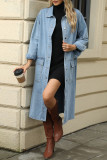 Light Blue Denim Long Coat 