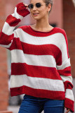 Color Block Knitting Sweater 