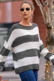 Color Block Knitting Sweater 