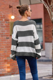 Color Block Knitting Sweater 