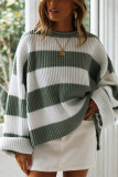 Color Block Knitting Sweater 