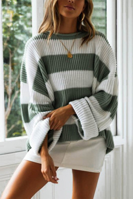 Color Block Knitting Sweater 