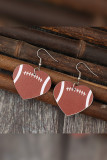 Heart Shape Rugby PU Earrings 