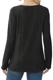 V Neck Ribbed Knitting Top 