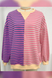 Colorblock Stripes Sweatshirt