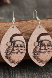 Santa Claus Wooden Earrings 