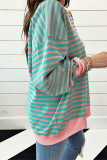 Colorblock Stripes Sweatshirt