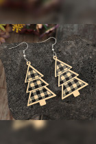 Christmas Tree Wooden Earrings 