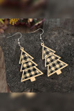 Christmas Tree Wooden Earrings 