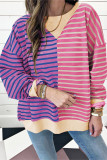 Colorblock Stripes Sweatshirt