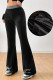 Black Velvet Wide Leg Pants 