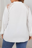 White Lace Plus Size Top 