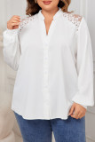 White Lace Plus Size Top 