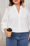 White Lace Plus Size Top 